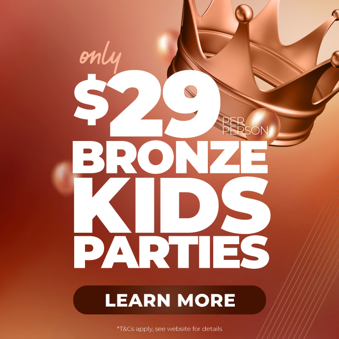 Only $29pp Bronze Kids Parties